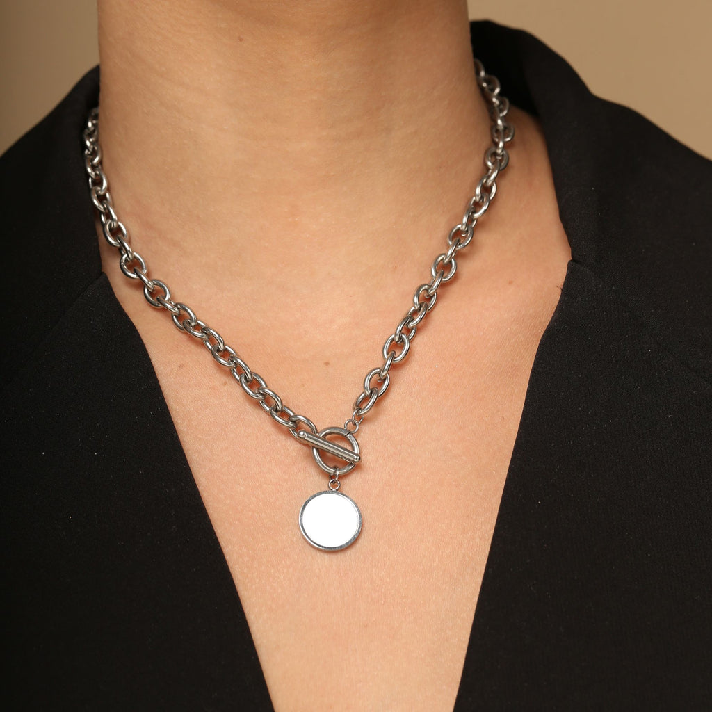 Silver Bold Madrepérola Chain