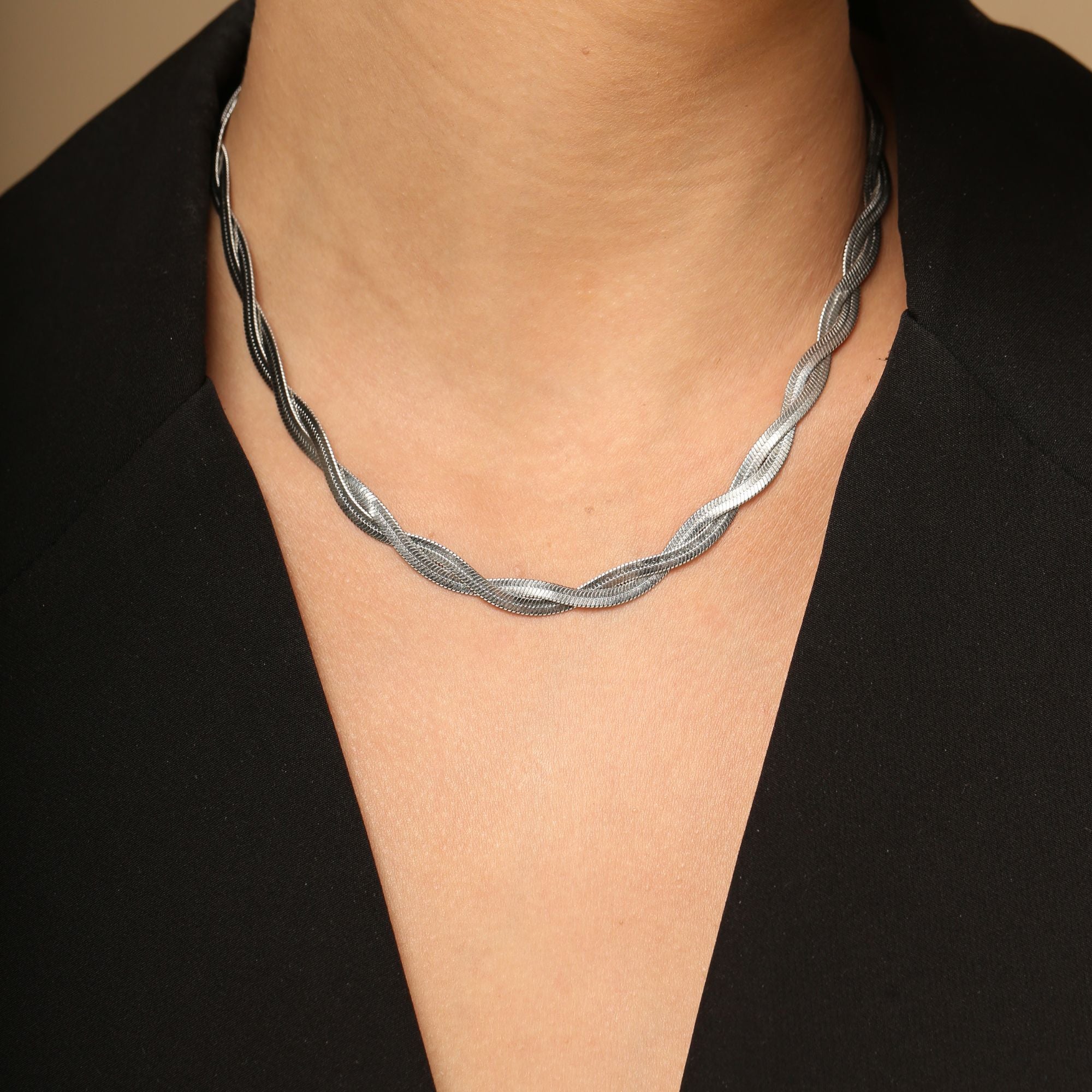 Silver Twisted Betina Choker