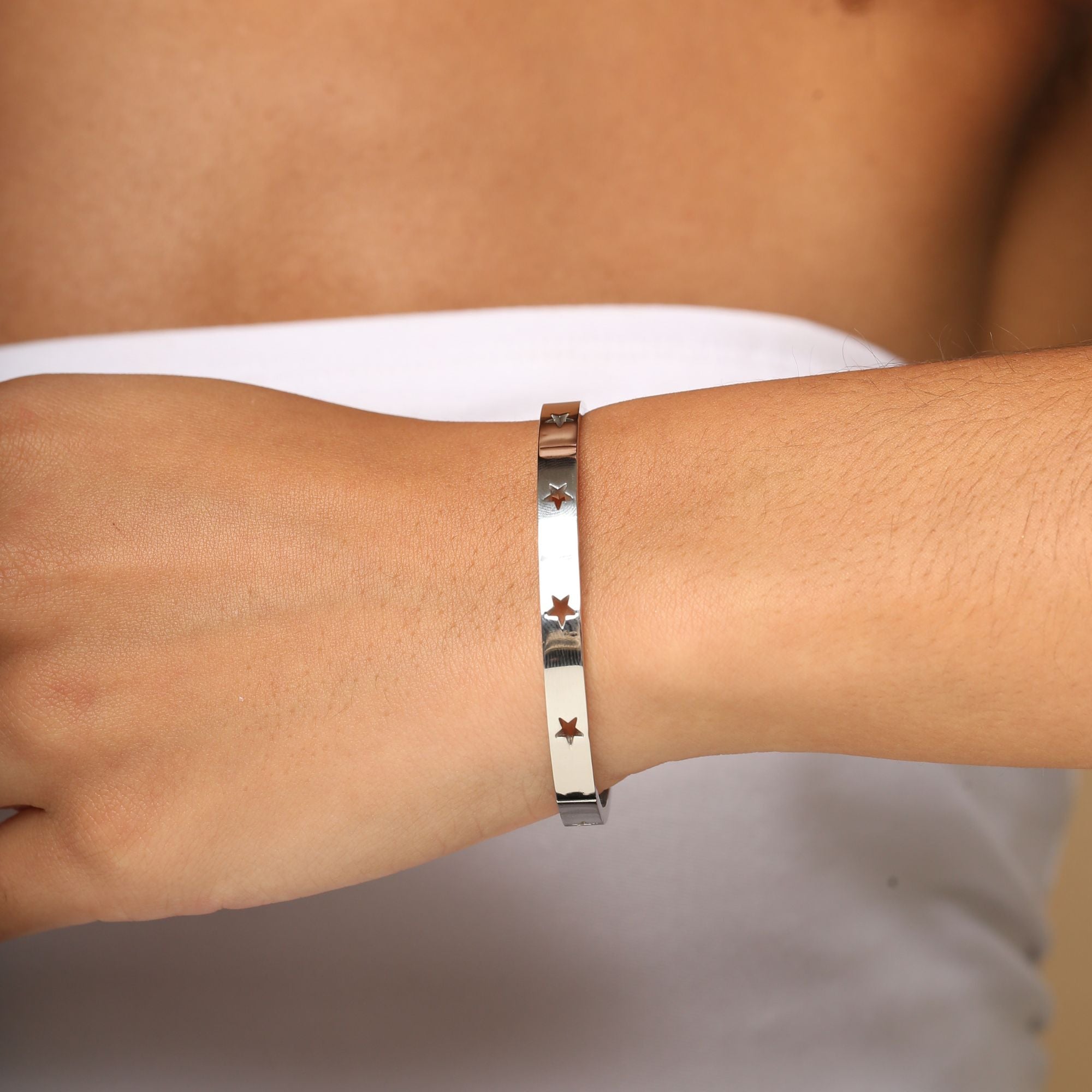 Silver Stella Bangle