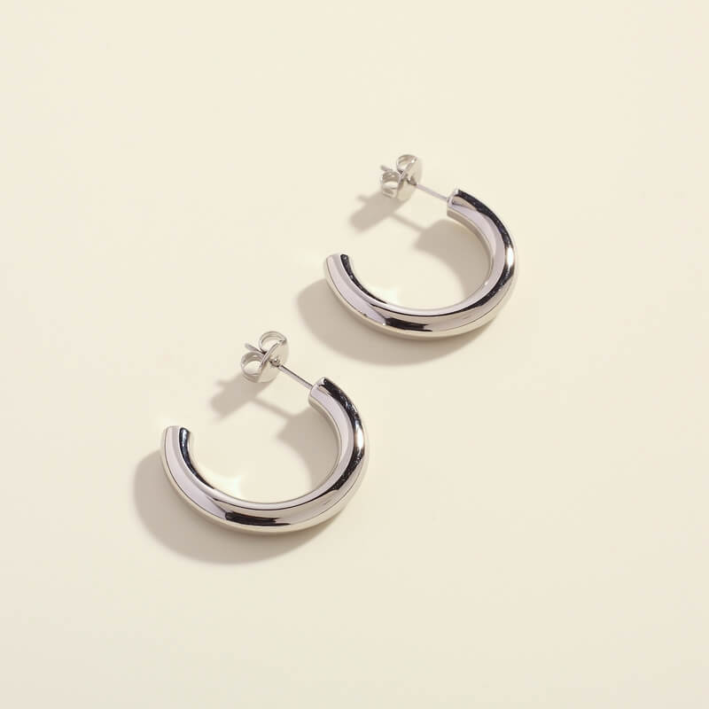 Silver Isabela Hoops