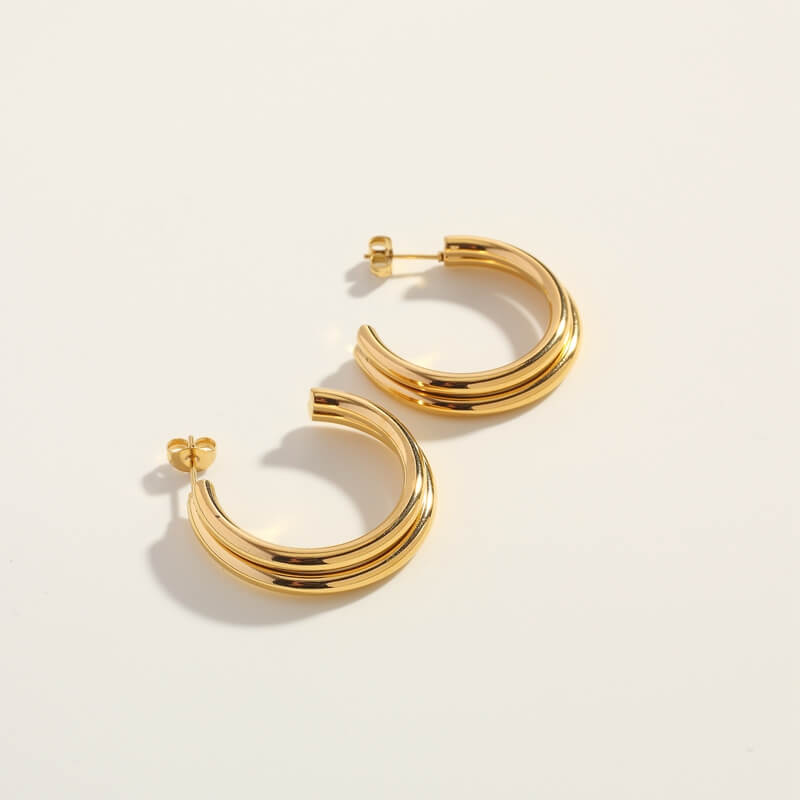 Bold Isabela Dual Hoops