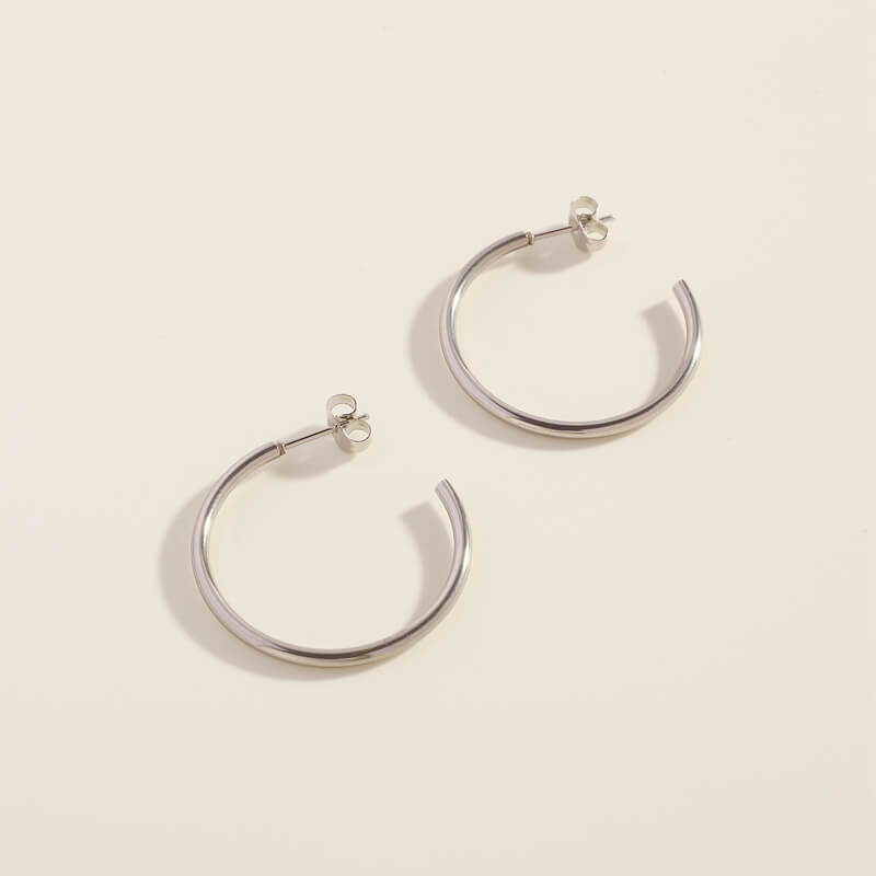 Silver Thin Isabela Hoops