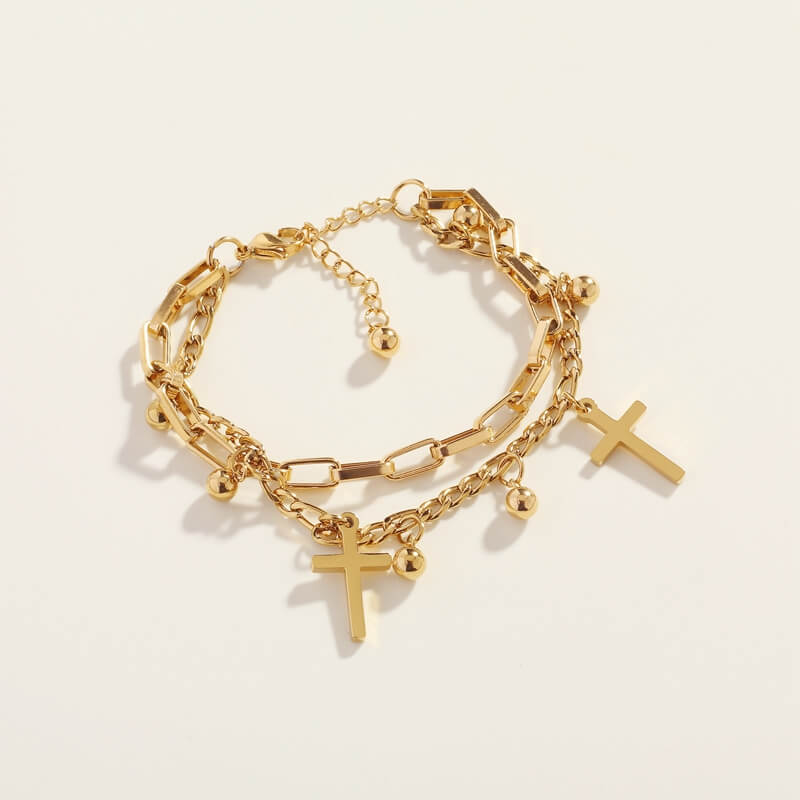 Crucifix Charm Bracelet